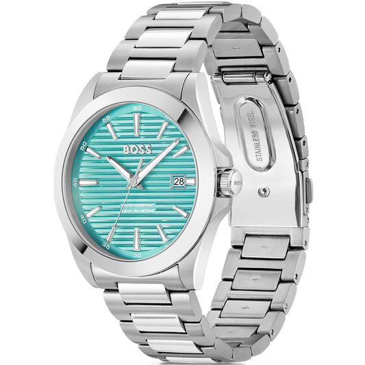 Hugo Boss Strike Women's 41mm Silver Bracelet Watch - Blue Dial