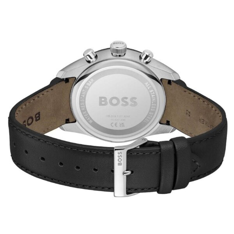 Hugo Boss Grand Prix 44 Men's 44.5mm Strap Watch - Black