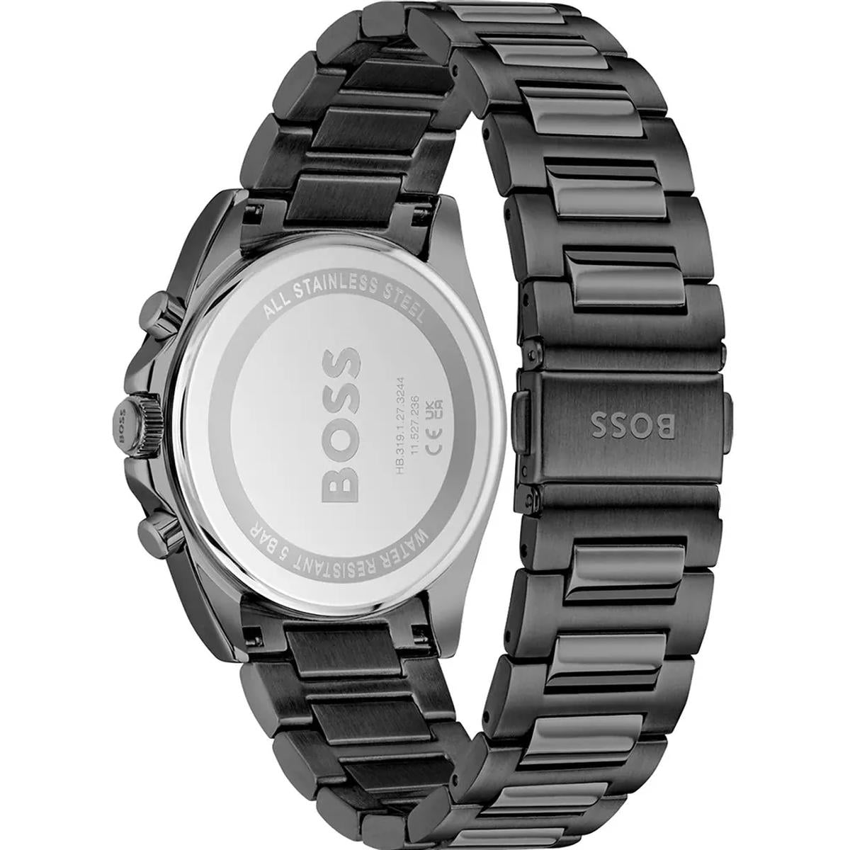 Hugo Boss Strike Men's 41mm Gray Bracelet Watch - Light Blue Dial