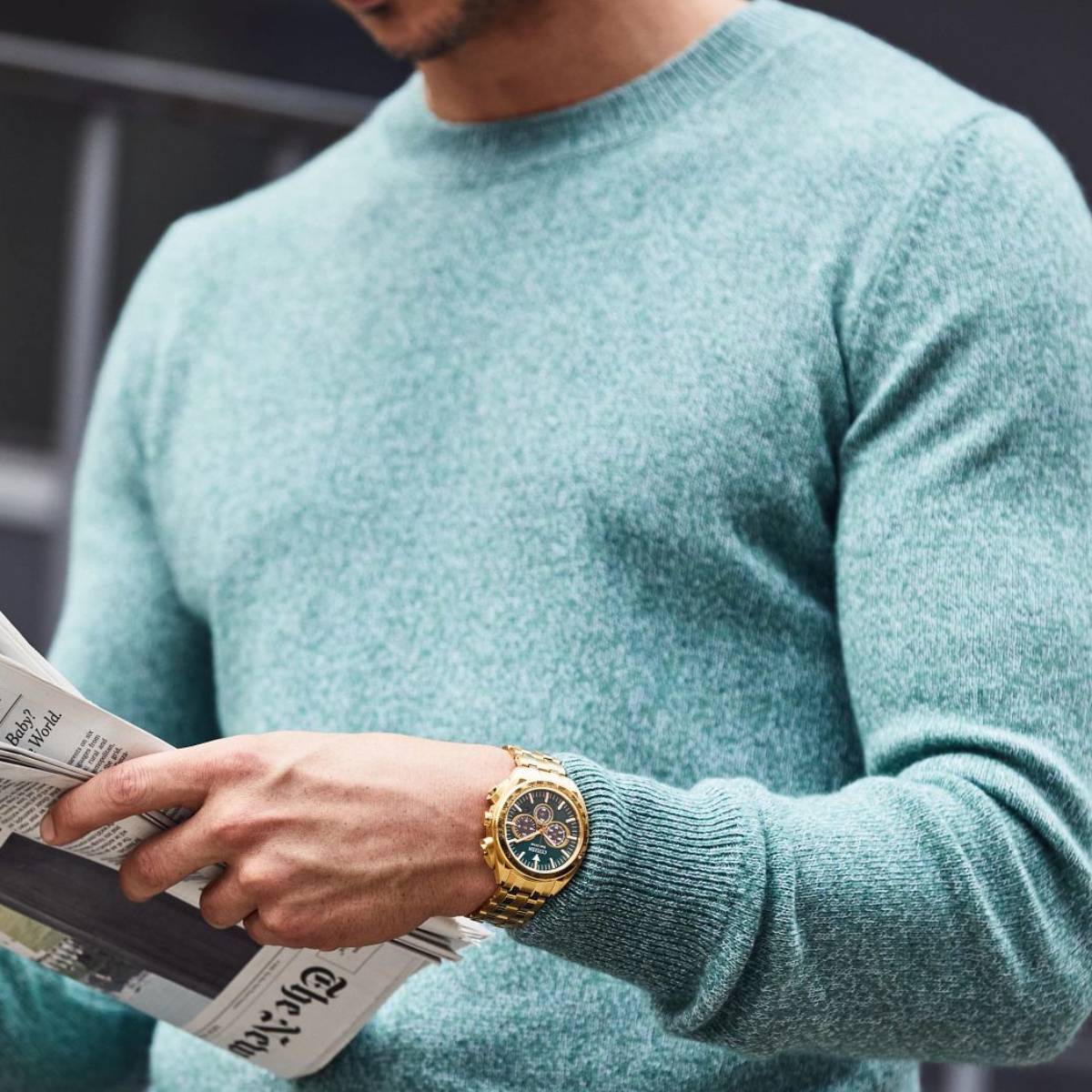 Citizen Carson Men's 43mm Eco Drive Stainless Steel Bracelet Watch - Green Dial