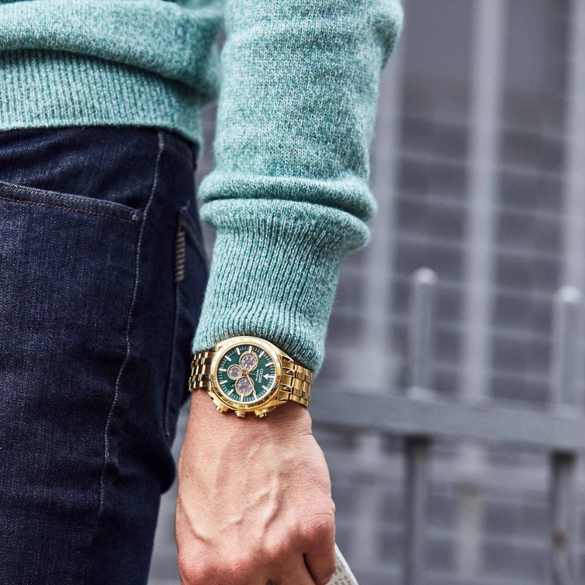 Citizen Carson Men's 43mm Eco Drive Stainless Steel Bracelet Watch - Green Dial