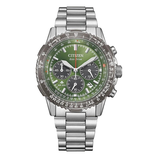 Citizen Promaster Eco-Drive Men's 40mm Silver Bracelet Watch - Green Dial