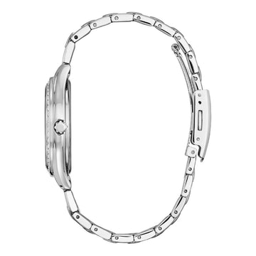 Reloj Citizen Eco Drive de acero inoxidable con pulsera de 34 mm para mujer - Plateado