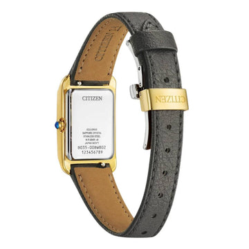 Citizen L Women's 32.4mm Gray Strap Watch - Gold Dial