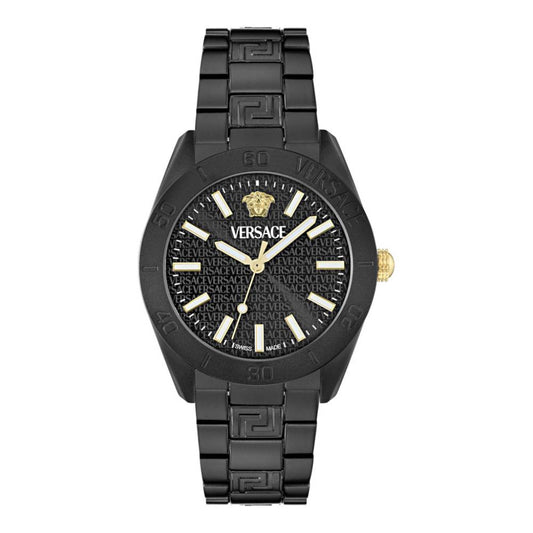 Versace V-Dome Men's 42mm Bracelet Watch - Black