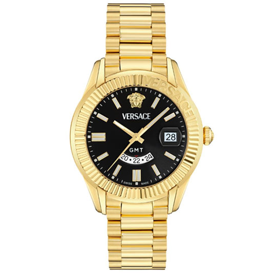 Versace Apodis Men's 41 mm Gold Bracelet Watch - Black