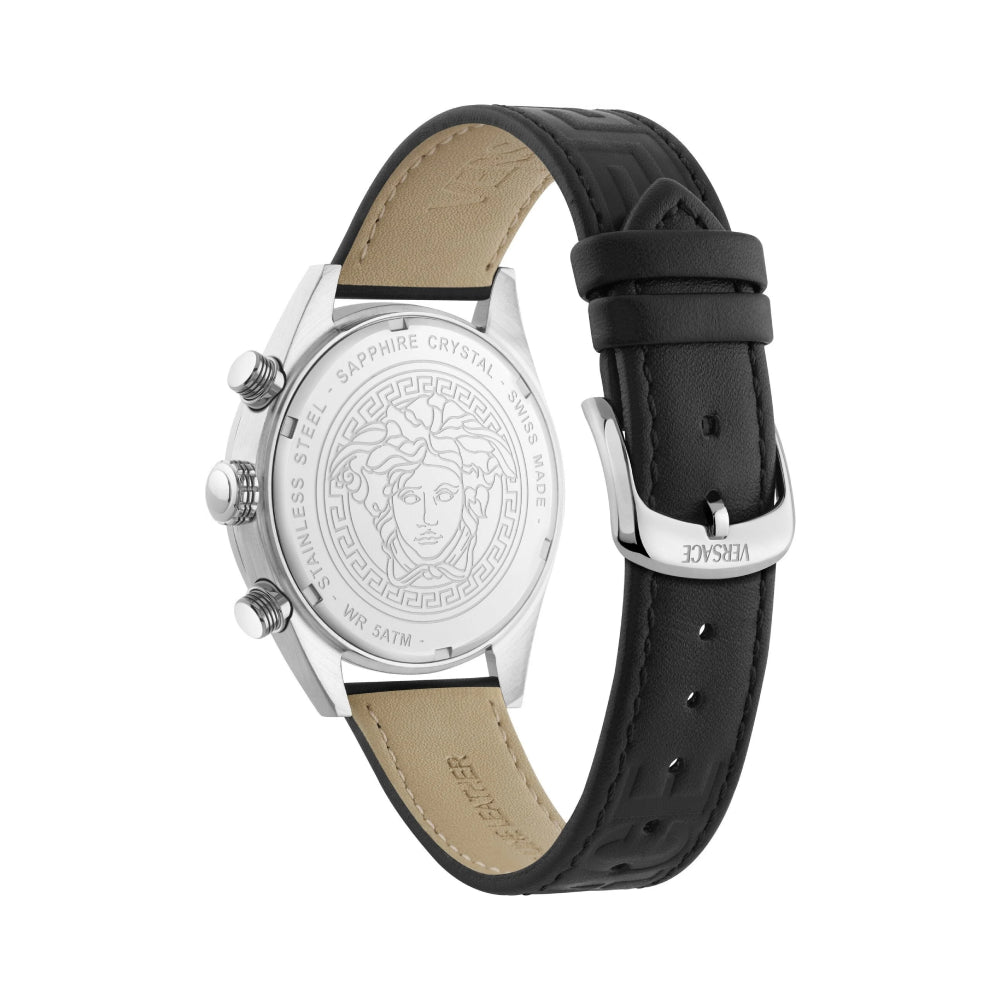 Versace Athletics Men's 44mm Strap Watch - Black Dial