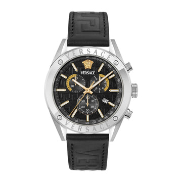 Versace Athletics Men's 44mm Strap Watch - Black Dial