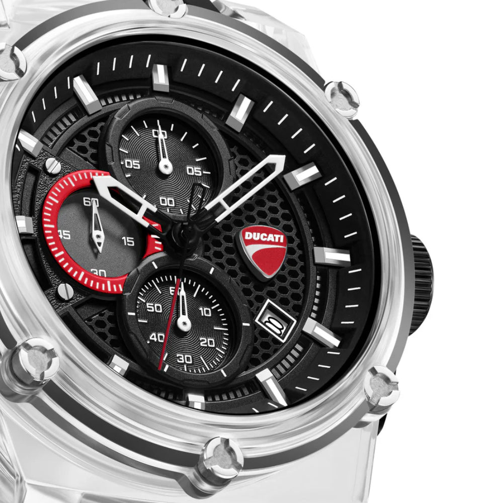 Ducati Supermotos Men's 44mm Strap Watch - Black