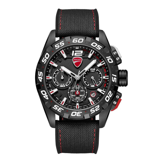 Ducati DT012 Men's 42mm Strap Watch - Black– Curacao