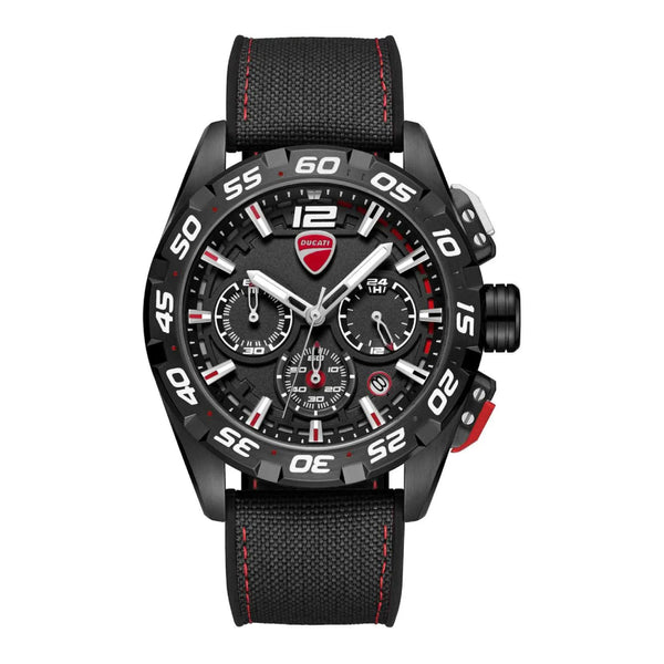 Ducati DT012 Men's 42mm Strap Watch - Black– Curacao