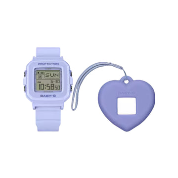 Casio Baby-G BGD-10KH Women's 39mm Digital Strap Watch with Heart Charm Holder