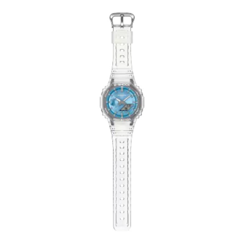 Casio G-Shock Men's 45.4mm Clear Strap Watch –  Blue Dial