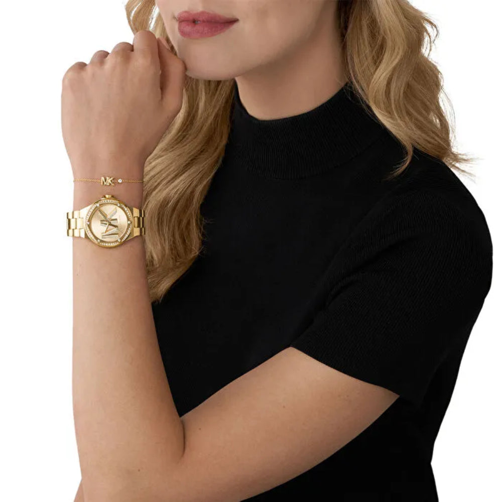 Michael Kors Lennox Women's 37mm Analog Watch with Bracelet - Gold