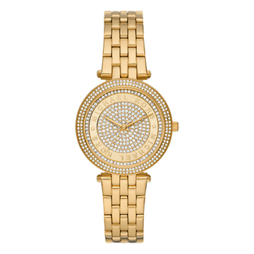 Reloj Michael Kors Darci para mujer, de acero inoxidable, con tres manecillas y pulsera de 33 mm, dorado