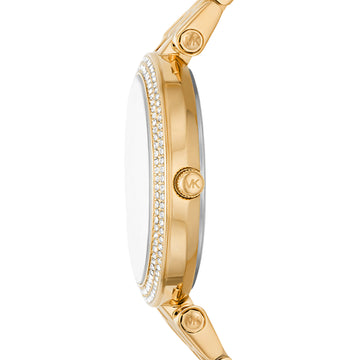 Reloj Michael Kors Darci para mujer, de acero inoxidable, con tres manecillas y pulsera de 33 mm, dorado