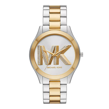 Reloj Michael Kors Slim Runway para mujer, pulsera de dos tonos con tres manecillas y 42 mm