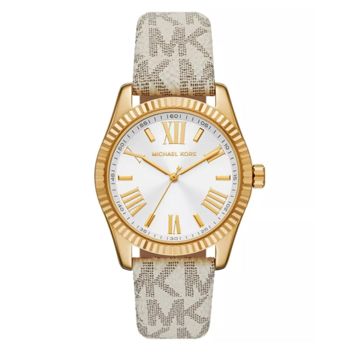 Micheal Kors Lexington Women's 38mm Quartz Vanilla Strap Watch - White Dial
