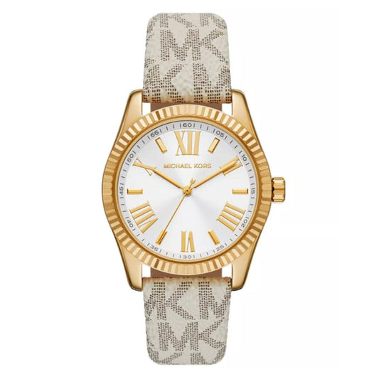 Micheal Kors Lexington Women's 38mm Quartz Vanilla Strap Watch - White Dial
