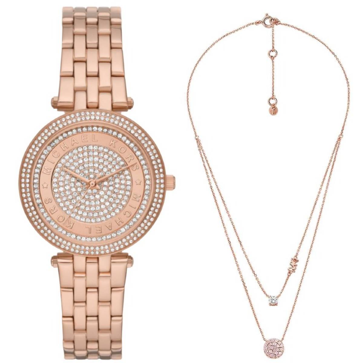 Reloj de cuarzo Michael Kors Darci para mujer, de acero inoxidable y 39 mm, en oro rosa