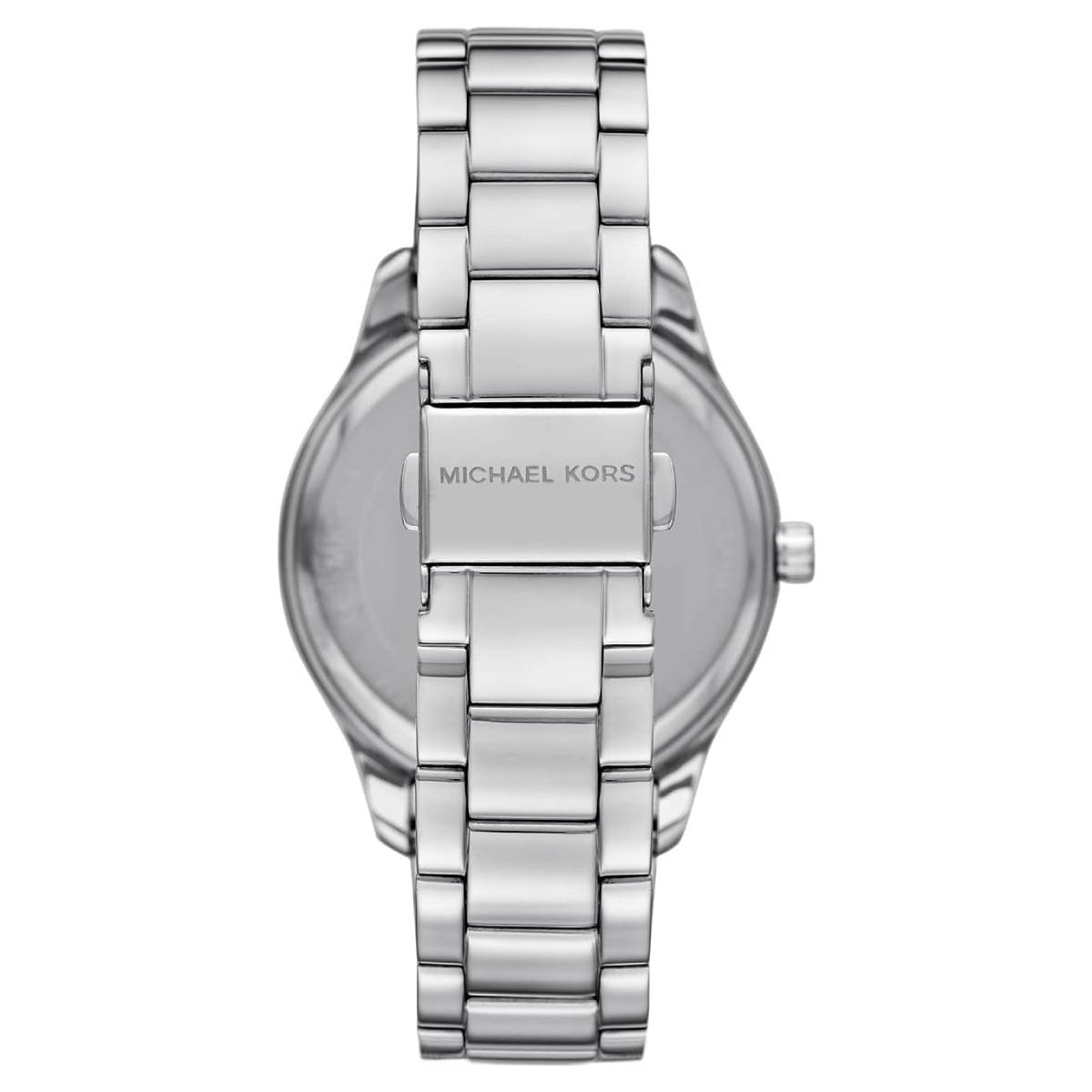 Michael Kors Layton 38mm Double Layered Disk Necklace Watch - Silver