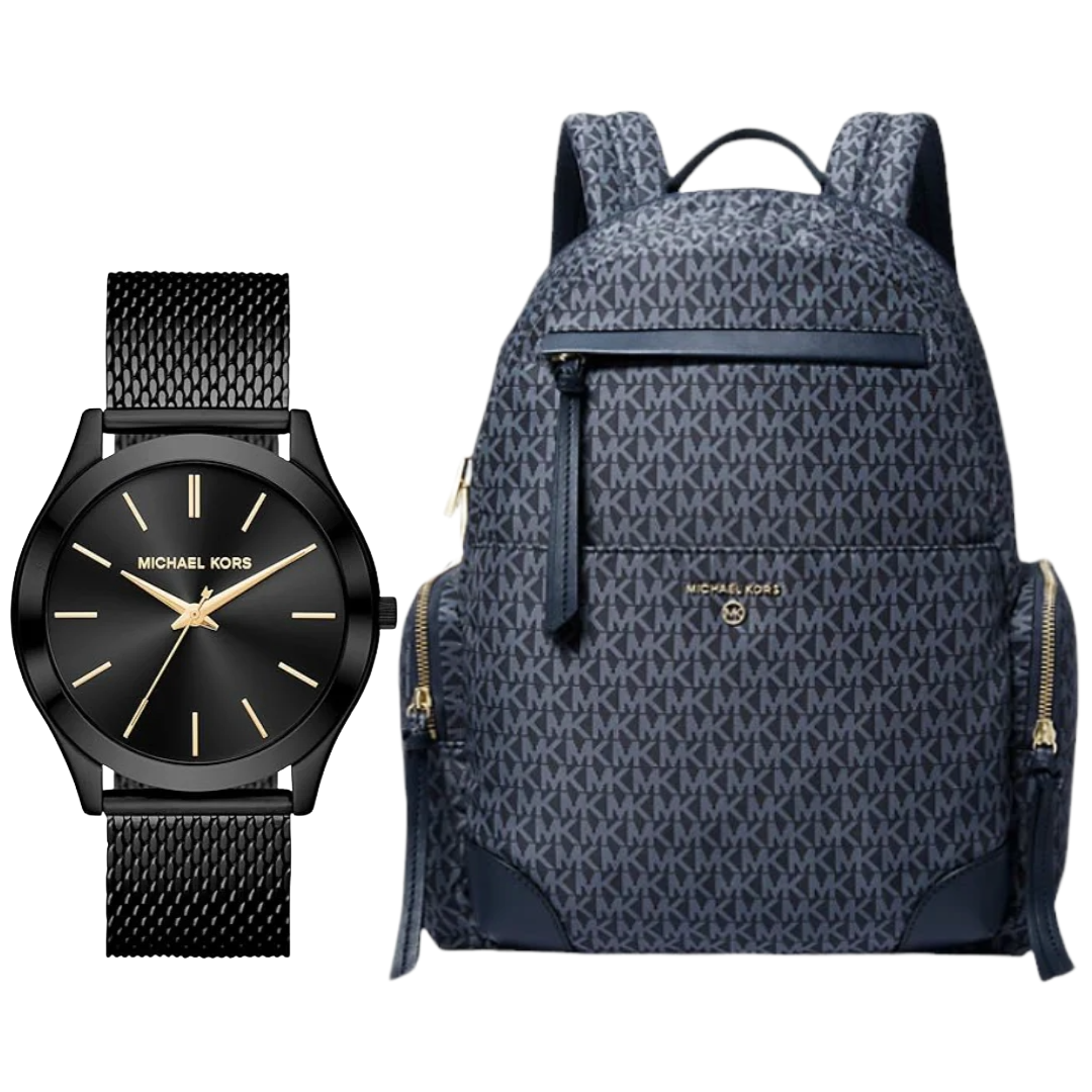 Bundle Michael Kors Slim Runway 44mm Watch + Michael Kors Prescott Backpack