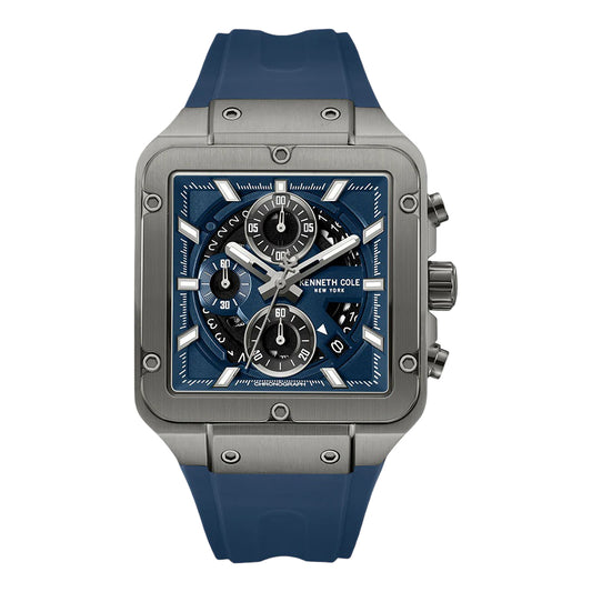 Kenneth Cole New York Skeleton Men's Strap Watch - Blue
