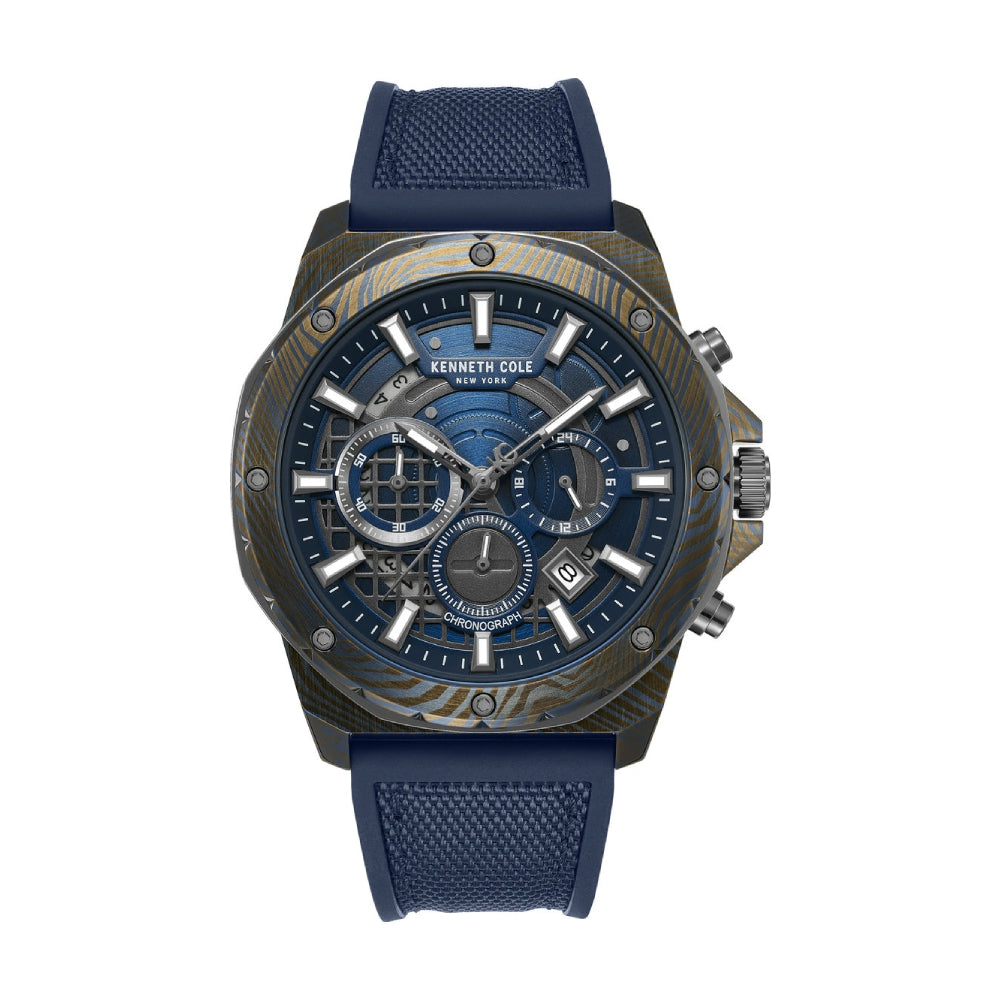 Kenneth Cole Newyork Men's 45mm Strap Watch - Blue