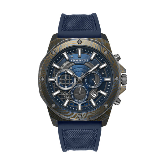 Kenneth Cole Newyork Men's 45mm Strap Watch - Blue