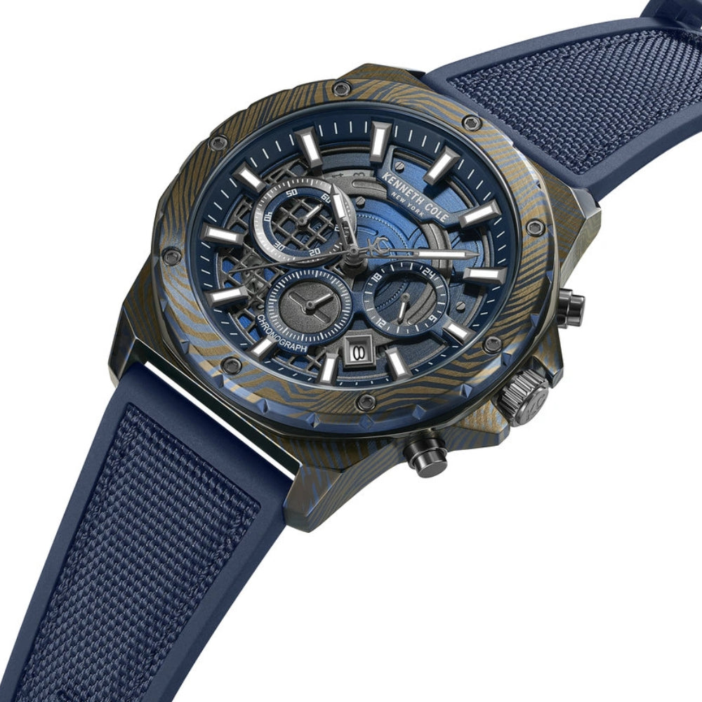 Kenneth Cole Newyork Men's 45mm Strap Watch - Blue