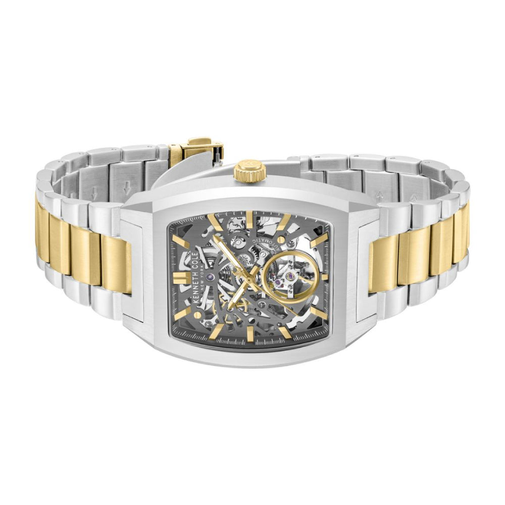 Kenneth Cole New York Milford Men's Two-Tone Bracelet Watch - Silver Dial