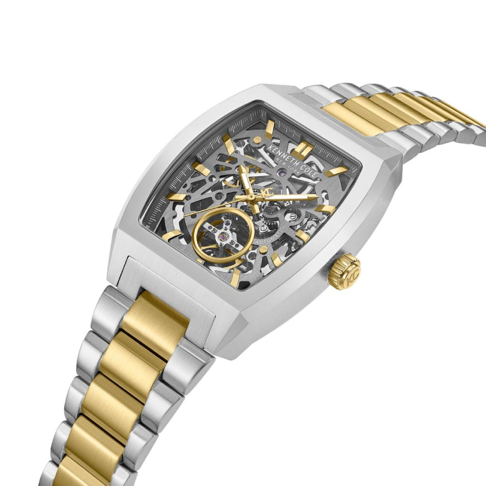 Kenneth Cole New York Milford Men's Two-Tone Bracelet Watch - Silver Dial