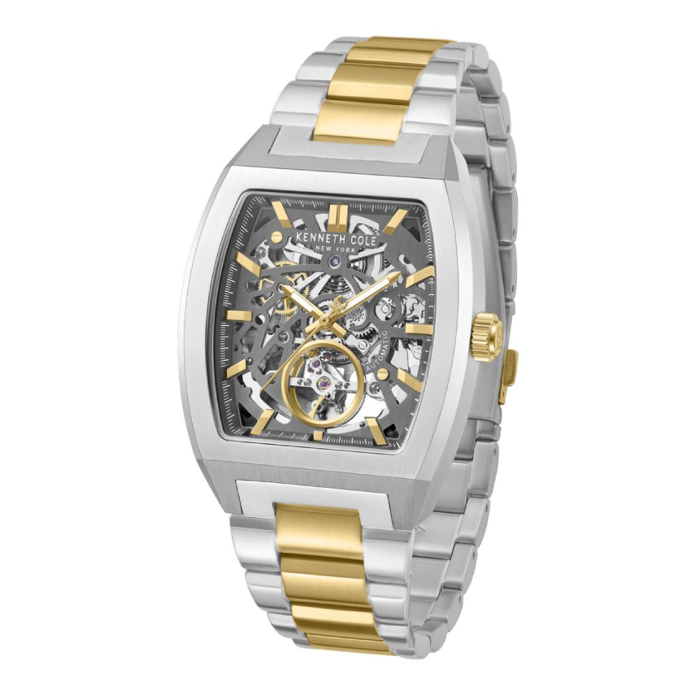 Kenneth Cole New York Milford Men's Two-Tone Bracelet Watch - Silver Dial
