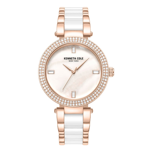 Kenneth Cole New York Classic Women's 37mm Two-Tone Bracelet Watch - Rose Gold Dial