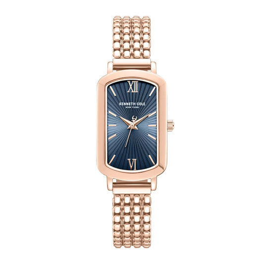 Kenneth Cole New York Women's 22mm Rose Gold Bracelet Watch - Blue Dial