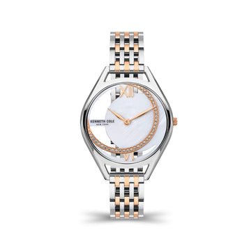 Kenneth Cole New York Women's 34mm Analog Bracelet Watch - White Dial