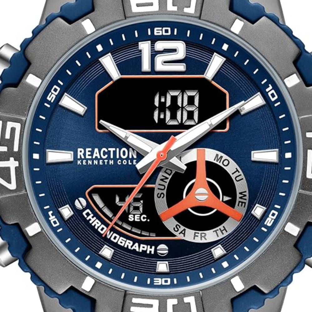 Kenneth Cole Reaction Men's 49mm Ana-Digi Strap Watch– Curacao