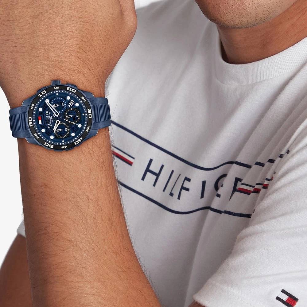 Tommy Hilfiger TH-Regatta Men's 44mm Strap Watch - Black