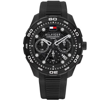 Tommy Hilfiger TH-Regatta Men's 44mm Strap Watch - Black