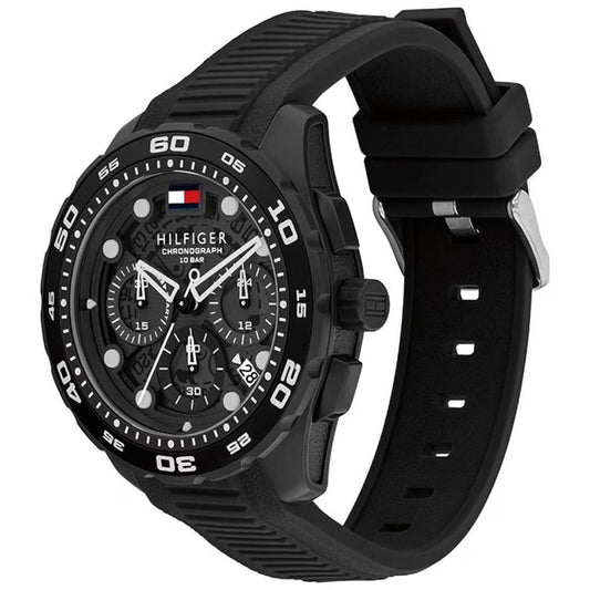 Tommy Hilfiger TH-Regatta Men's 44mm Strap Watch - Black