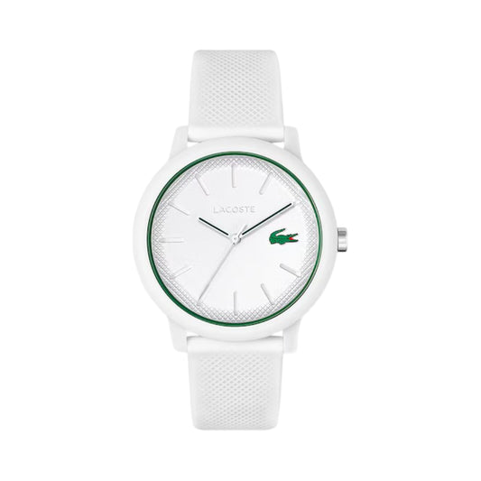 Lacoste Men's 42mm 12.12 Strap Watch - White