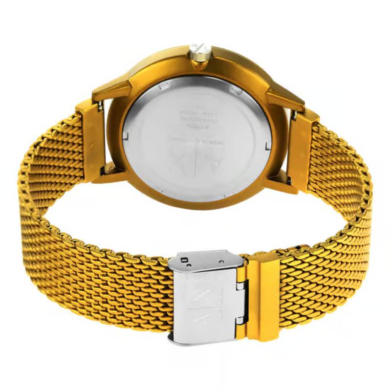 Reloj de pulsera de cuarzo para hombre Armani Exchange Cayde de 44 mm, color amarillo 