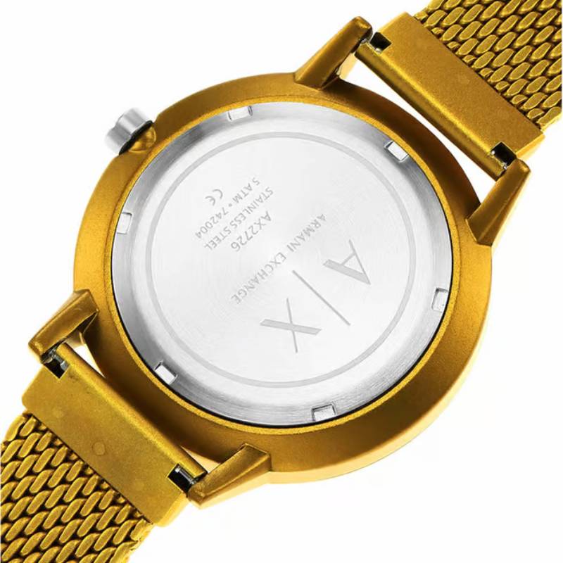 Reloj de pulsera de cuarzo para hombre Armani Exchange Cayde de 44 mm, color amarillo 