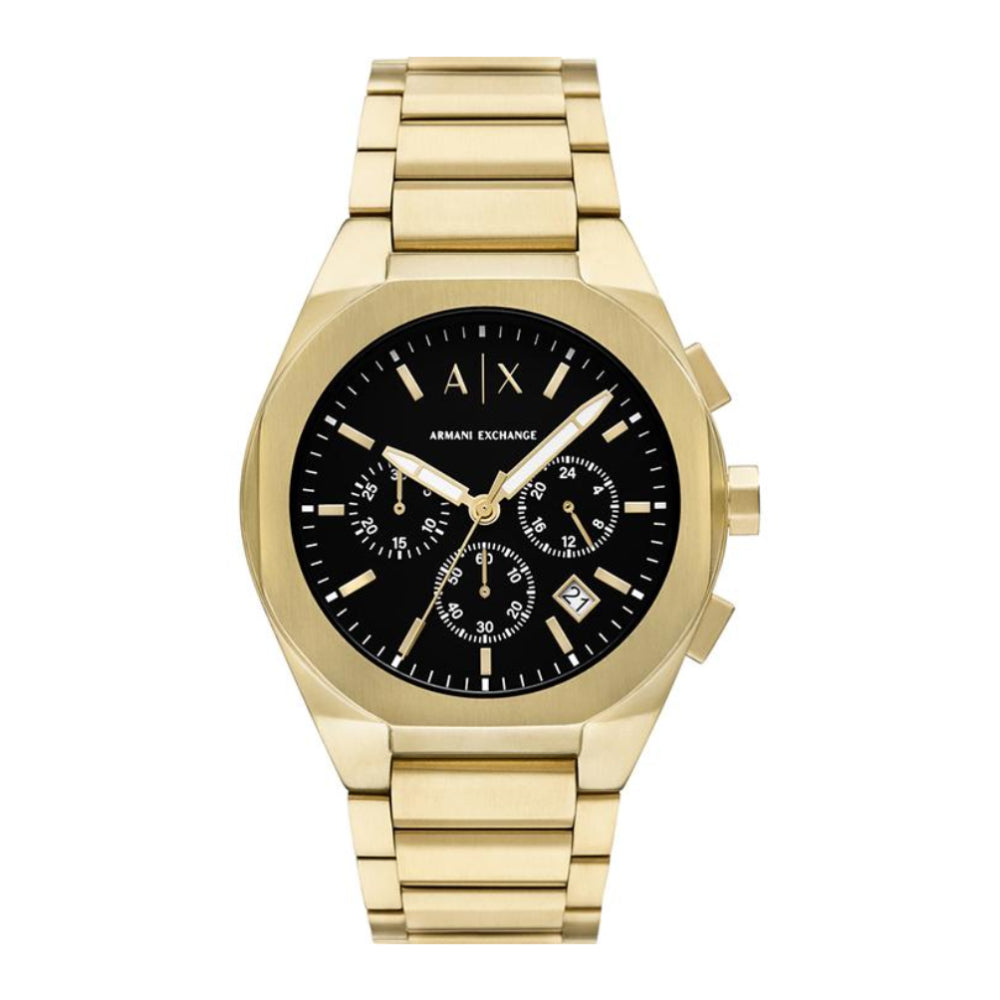 Armani Exchange Rafael Men's 42mm Chronograph Bracelet Watch - Black Dial