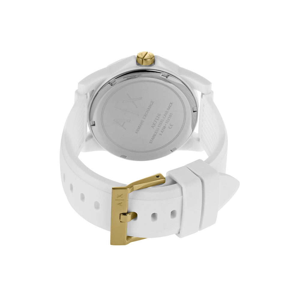 Armani Exchange Women's 40mm Quartz Strap Watch with Luggage Tag - White