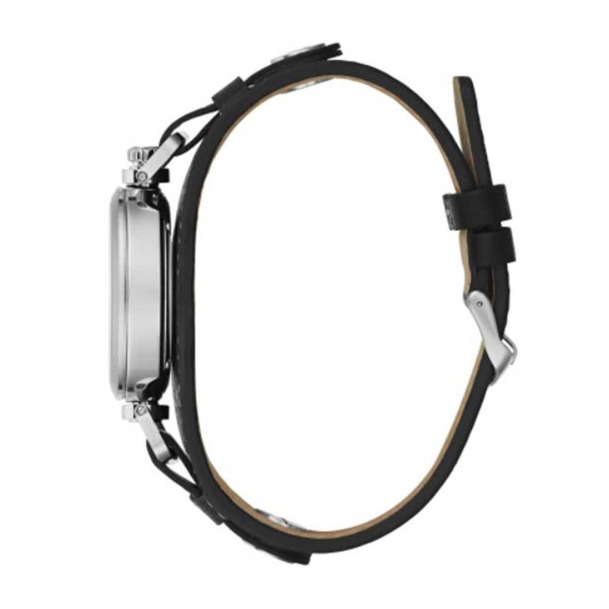 Bulova Harley Davidson Steel Rotating Case Leather Cuff Strap Men Watch 41mm