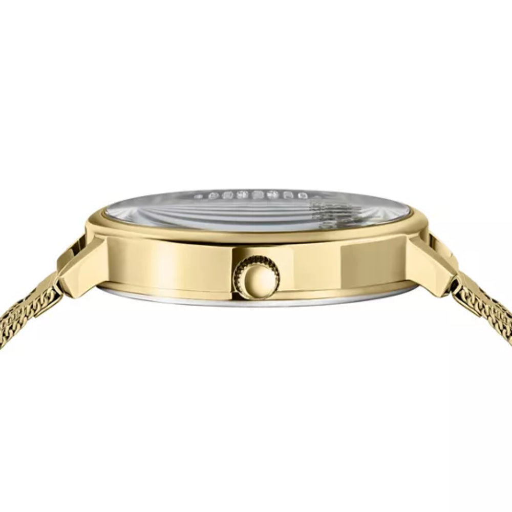 Versus Versace La Villette Women's 36mm Yellow Gold Bracelet Watch - Black Dial