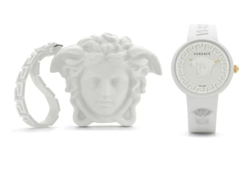 Versace Medusa Women's 39mm Quartz Silicone Strap Watch