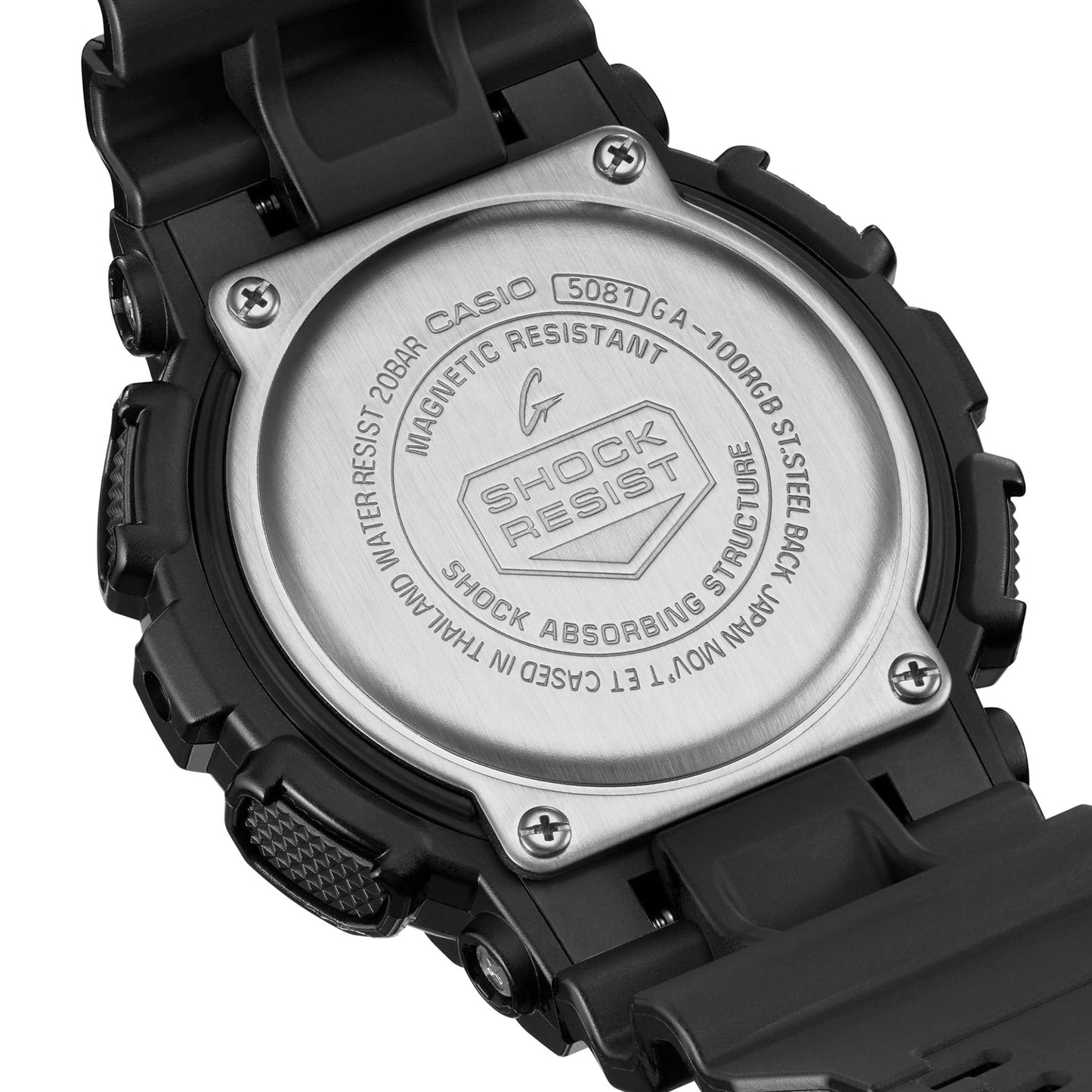 Reloj analógico-digital Rainbow Gamer de 51,2 mm para hombre con correa de color negro G-Shock