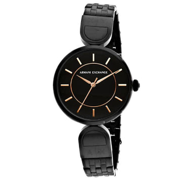 Reloj de pulsera de cuarzo para mujer Armani Exchange Brooke de 32 mm, color negro 